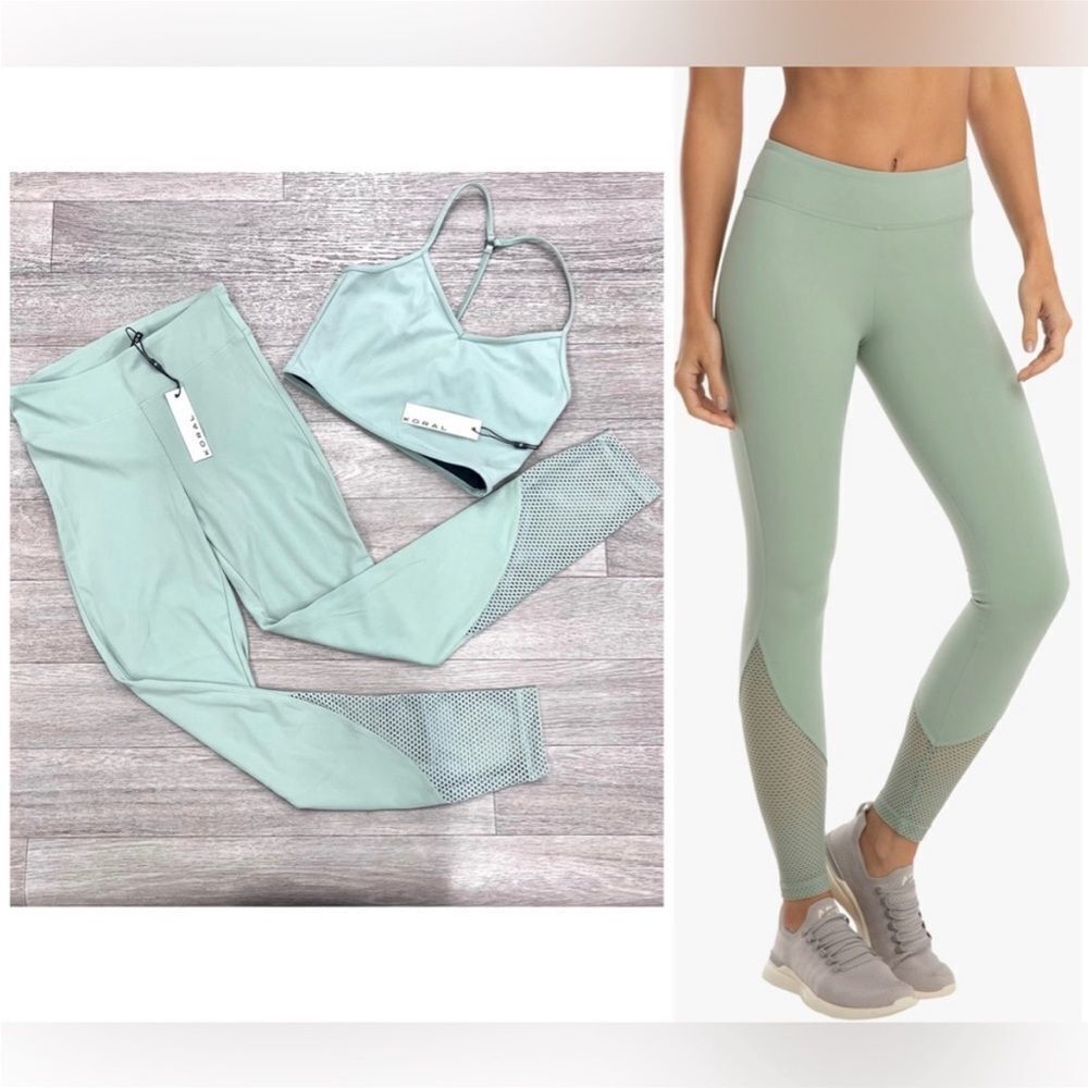 KORAL Become Blackout Bra & Legging Set In Green Sage